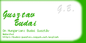 gusztav budai business card